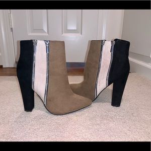 JustFab color block bootie